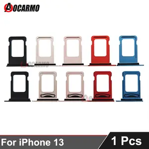 Bilashmart Aocarmo Apple iPhone 13 SIM Card Tray Holder Slot Drawer Replacement Parts Black Silver Pink Blue Red Green