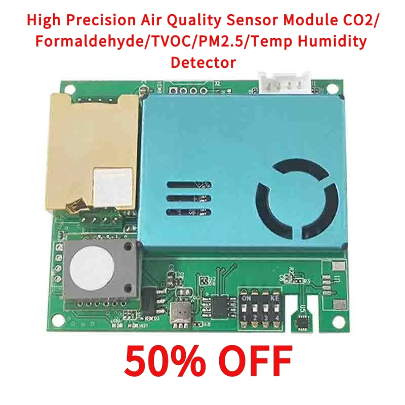 LOT Air Quality Data Acquisition Module High Precision CO2/PM2.5/TVOC/Formaldehyde/Temp Humidity