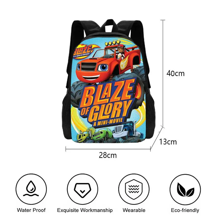 Blaze and the Monster Machines Backpack Children Toddler Kindergarten Bookbags Kawaii Boys Girls Kids Cartoon School Bags