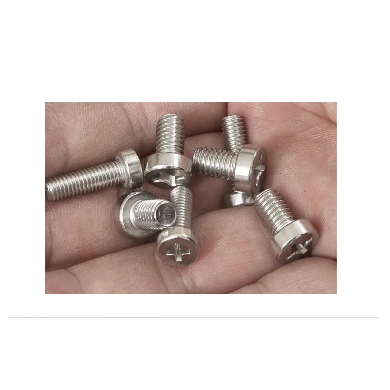 M2 M2.5 M3 M4 304 Stainless Steel Cross Thin Short Profile Head Screw Cylindrical Head Cross Recessed Bolts Screws