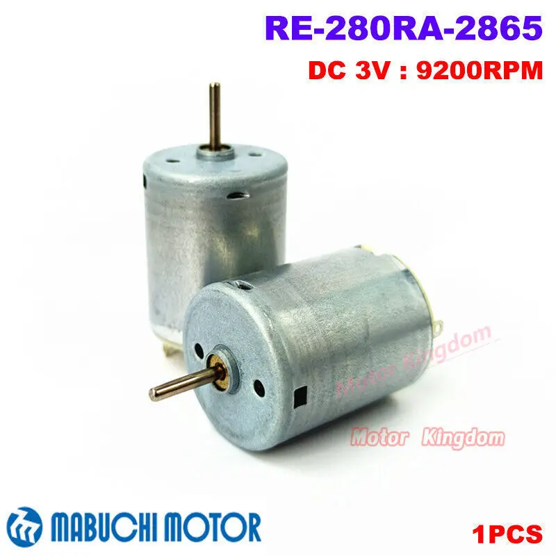 MABUCHI RE-280RA-2865 DC 1.5V-3V 9200RPM Mini 24mm Round Motor DIY Toy Car Boat