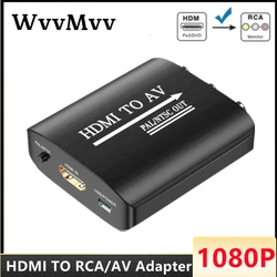 1080P HDMI-compatible RCA Converter HDMI To AV Adapter Video Scaler Composite PAL/NTSC Output for Apple TV Projector DVD Player