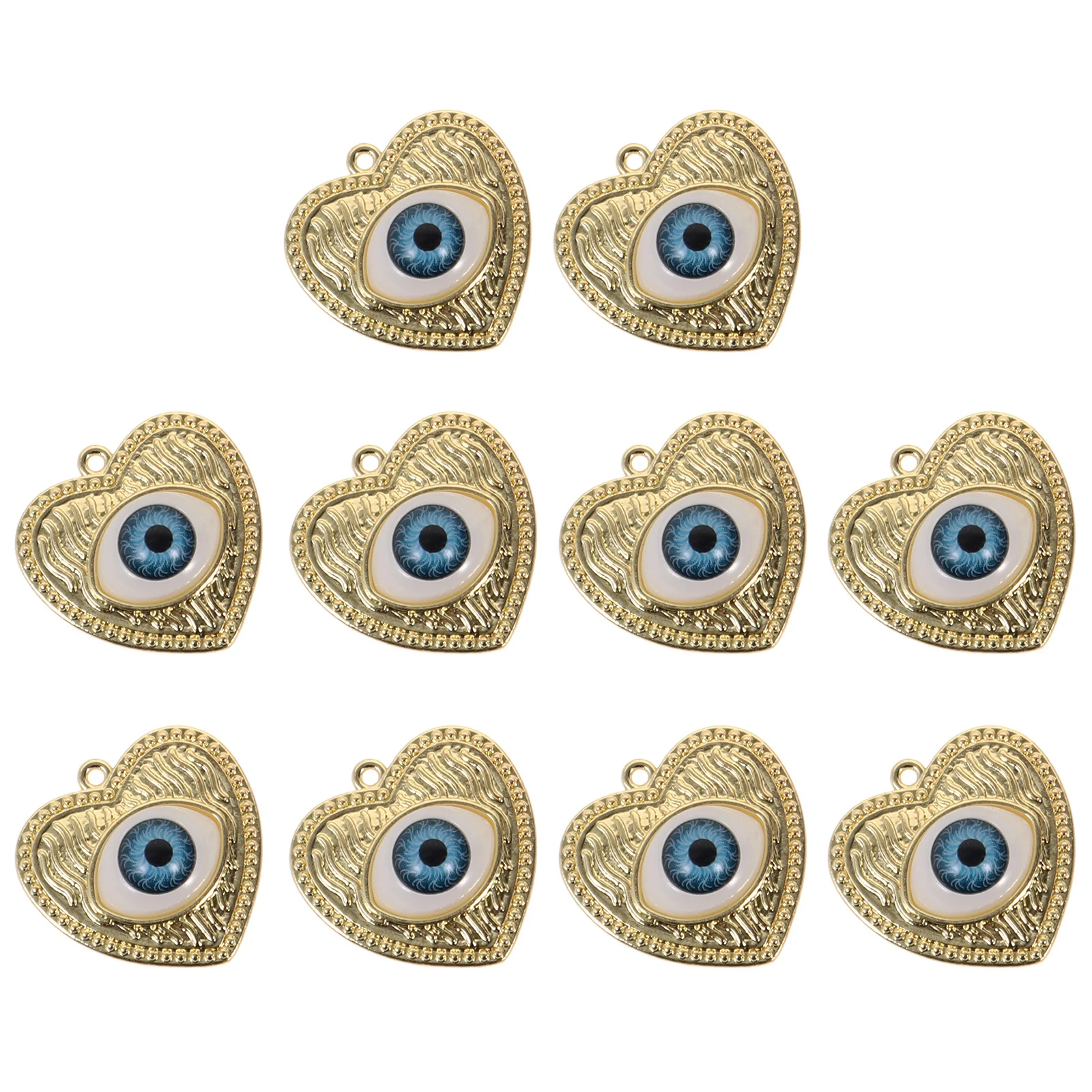 

10 Pcs Charms for Jewelry Making Pendant Necklace Bracelet Diy Eye Alloy Necklaces