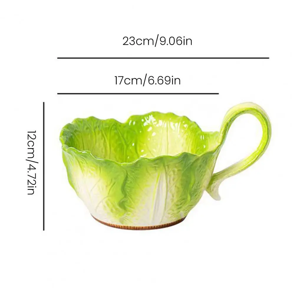 Creative Ceramic Imitation Cabbage Instant Noodle Bowl Large Soup Bowl Household Fruit Salad Bowl New Kitchen Tableware Tool