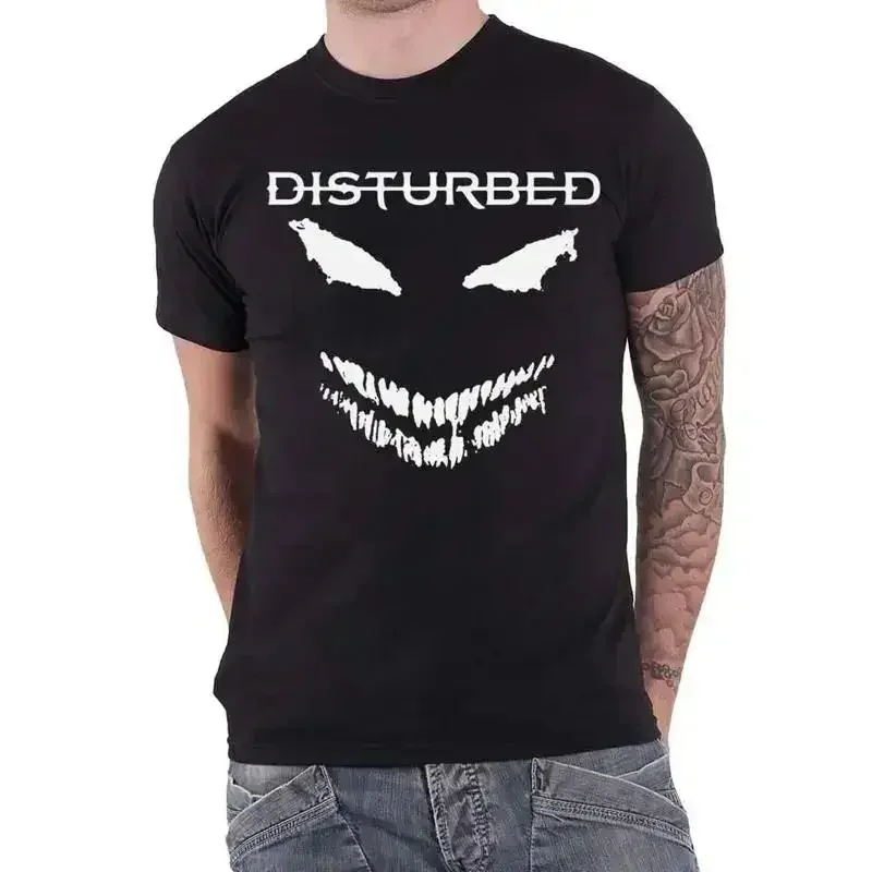 Disturbed T Shirt Scary Face Candle Band Logo New Official Mens Black