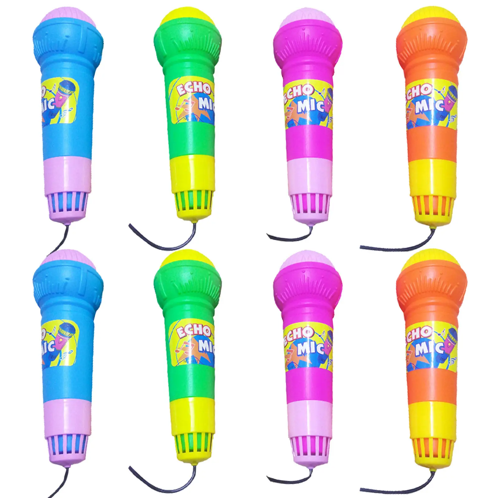 

8Pcs Simulation Microphone Echo Props for Kids Party Birthday Pretend Play Plastic Karaoke Microphone Favor Children Hold