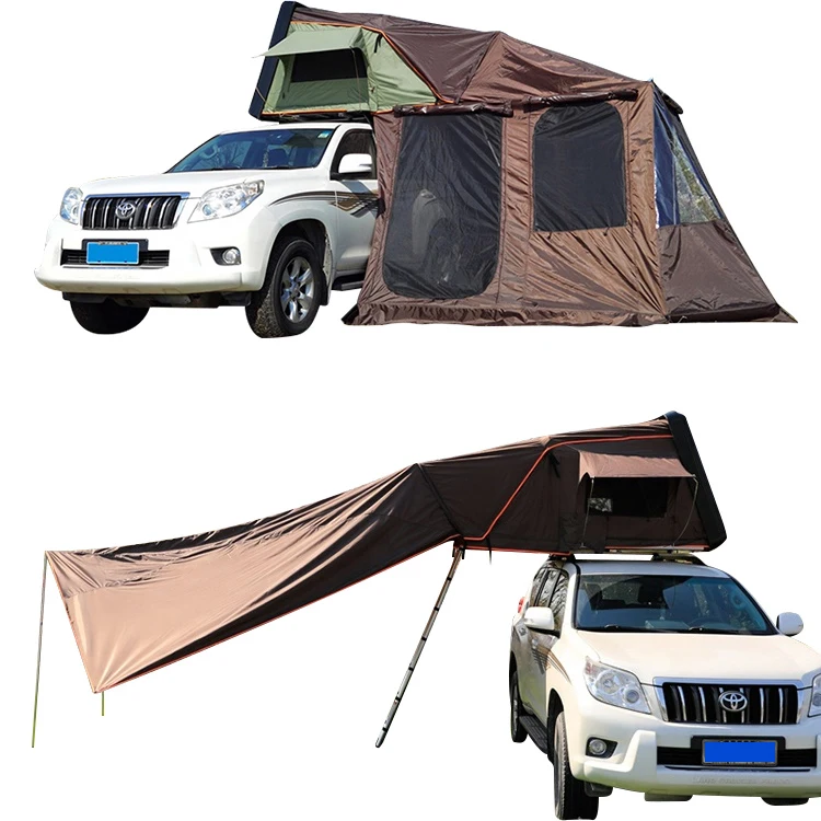 Tienda de campaña con carcasa dura para techo de coche, carpa automática para camión SUV, para acampar, personalizada, 4 personas