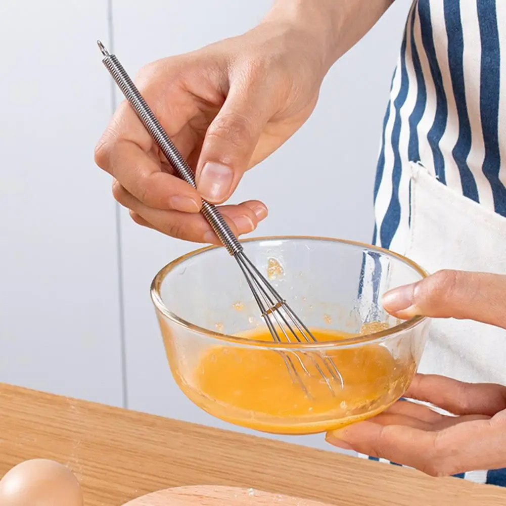 

18.5cm Stainless Steel Manual Egg Beater Whisk Hand Mixer For Flour Cake Egg White Frother Kitchen Baking Tool Gadgets With Hook