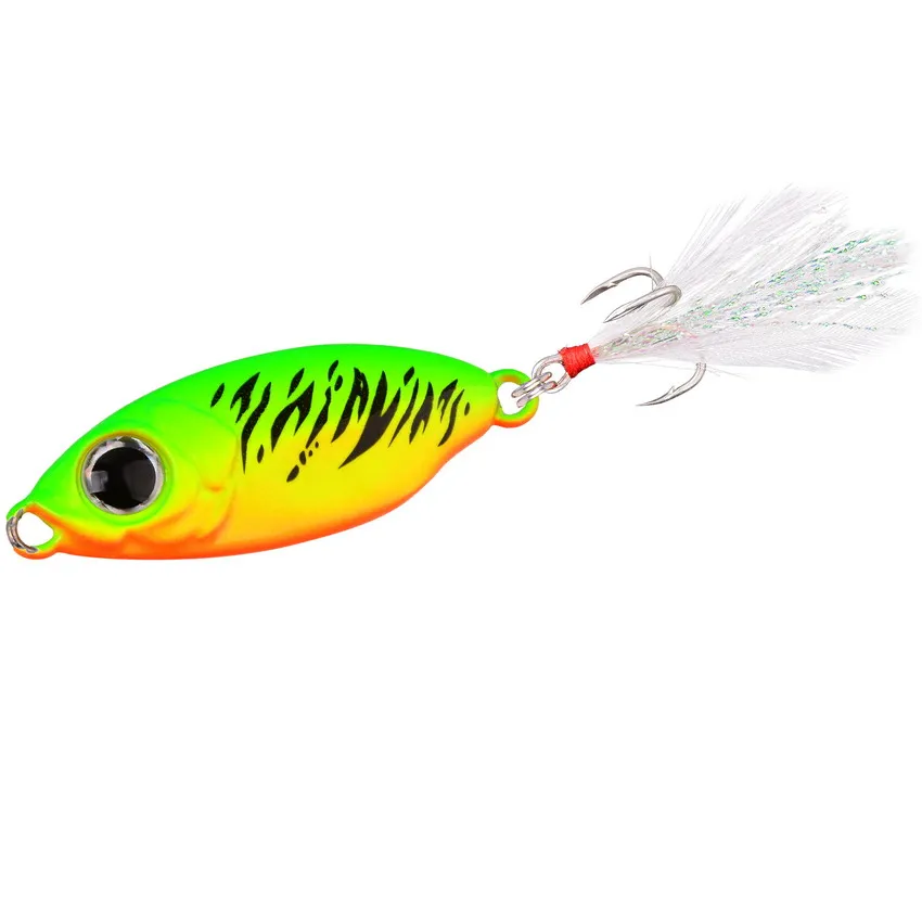 Metal Jig Fishing Lure Slow pitch Jigs Leaf 10G 15G 20G 25G Shore Cast Spoon Bass Fishing Bait Trout Saltwater Jigging Lures