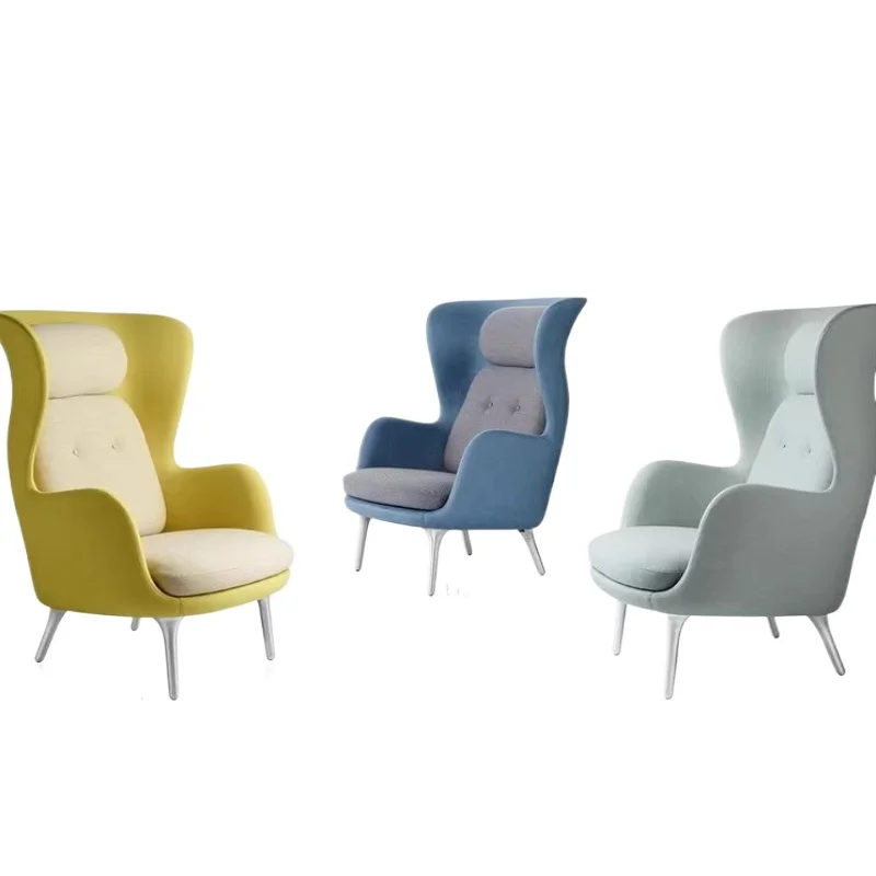 

Стул бытовой с высокой спинкой Ваби, ветровая подушка, тканевый стул для гостиной, дизайнерская мебель, американская мебель