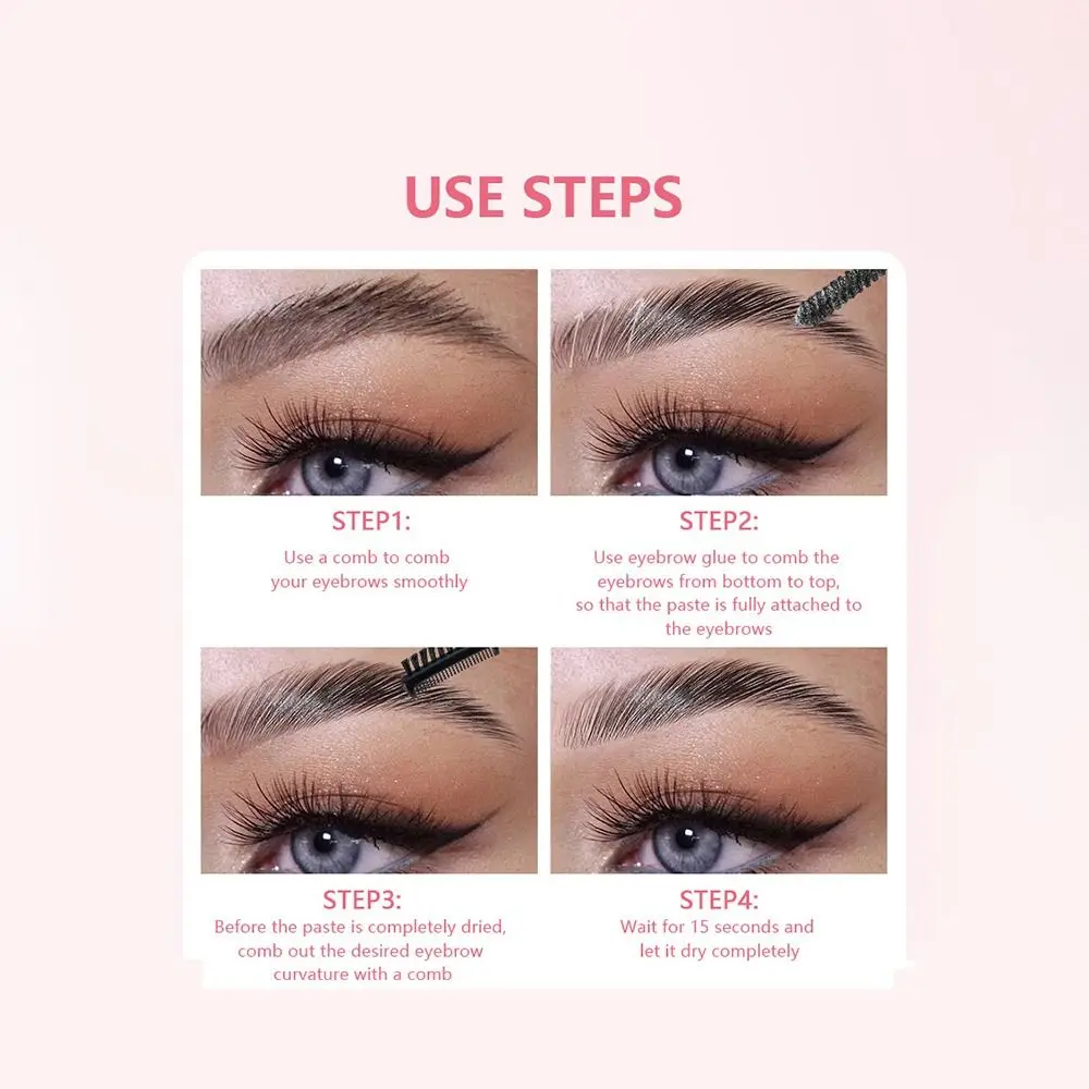 Gel per lo styling delle sopracciglia professionale impermeabile Sopracciglia naturali a lunga durata Styling Crema per sopracciglia 3D ad asciugatura rapida Ragazza