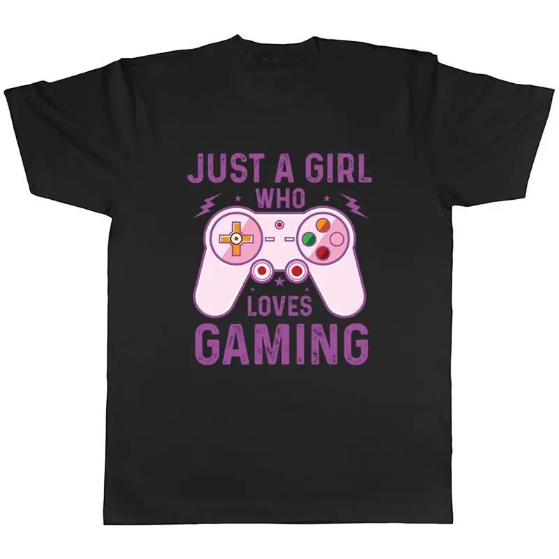 Video Gamer Controller Mens TShirt Just a Girl Who Loves Gaming Tee Gift