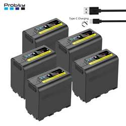 Puerto de NP-F980 de batería de NP-F970, salida USB de 10800mAh, NP-F960, UCB-C, para Sony PLM-100, CCD-TRV35, MC1500C