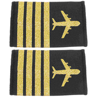 Airlines Pilot Epaulets Uniform Bars Traditional Professional Pilot Aviators Captain Uniform Epaulettes Gold Stripes Pilot