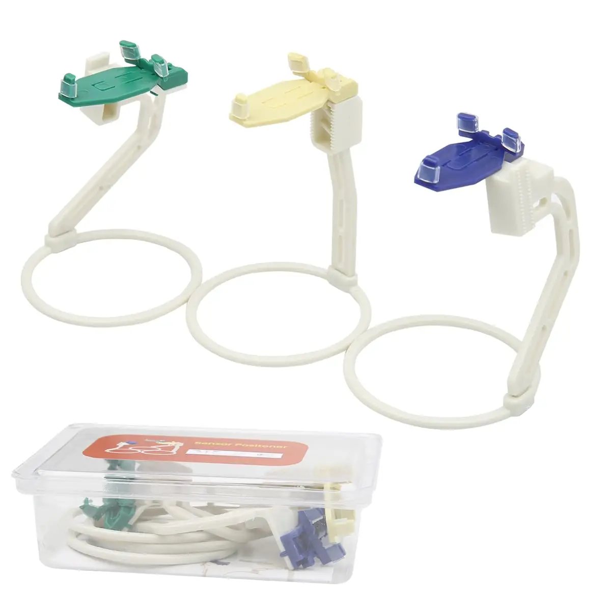 

Dental Digital Sensor Positioner Set for Precise Digital Sensor Alignment Simple Adjustable Locator Color-Coded Holder(3Pcs）