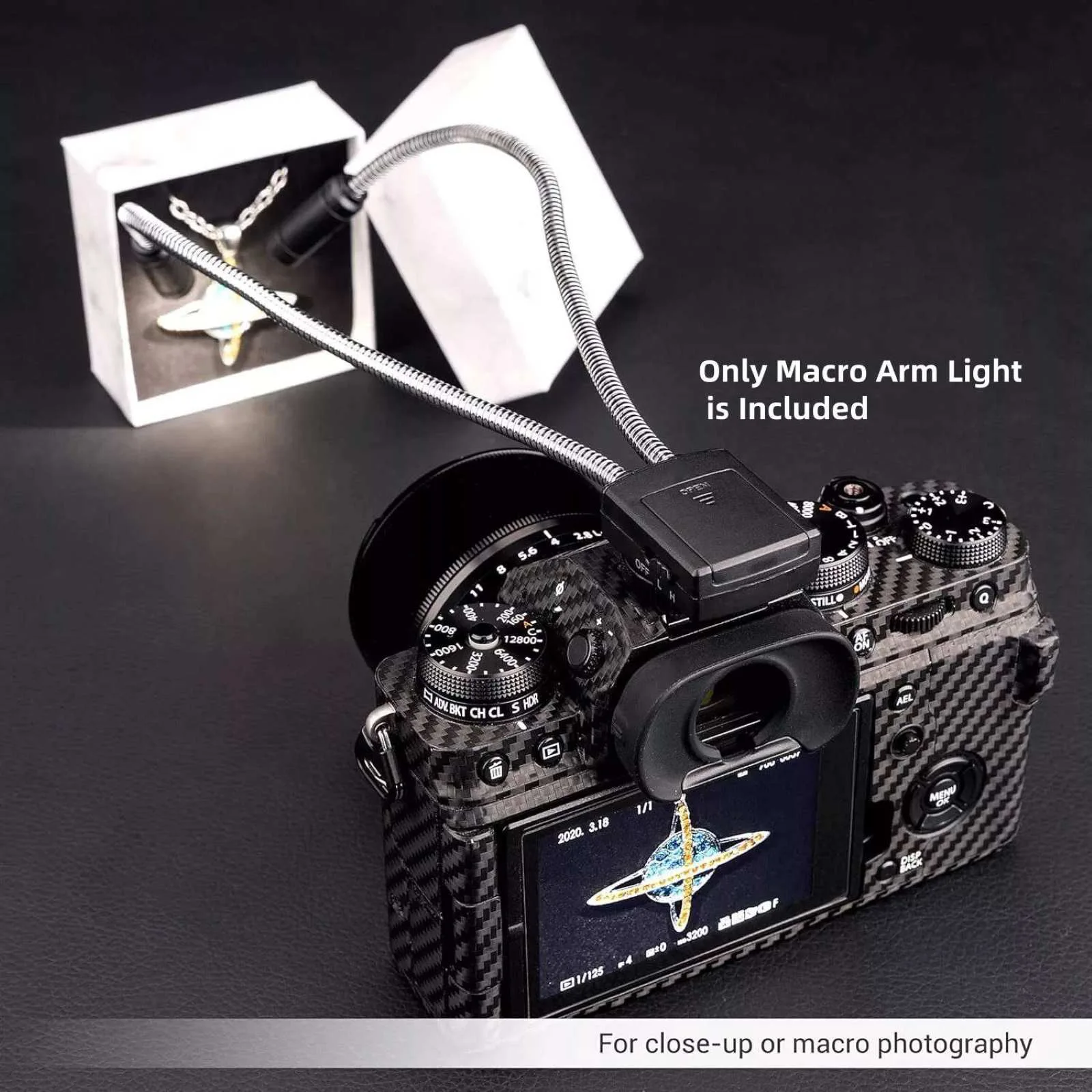 1Pc Macro Arm Light 5600K Flexible LED Cold-light Lamp 5 Level Ajustable Brightness 3 Mode Switch For Canon For Sony DSLR Camera