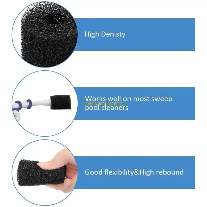 M7DF 12pcs Hose Foam Scrubbers Замена для 180 280 360 380 480 3900 Vac-Sweep Bool Caremer