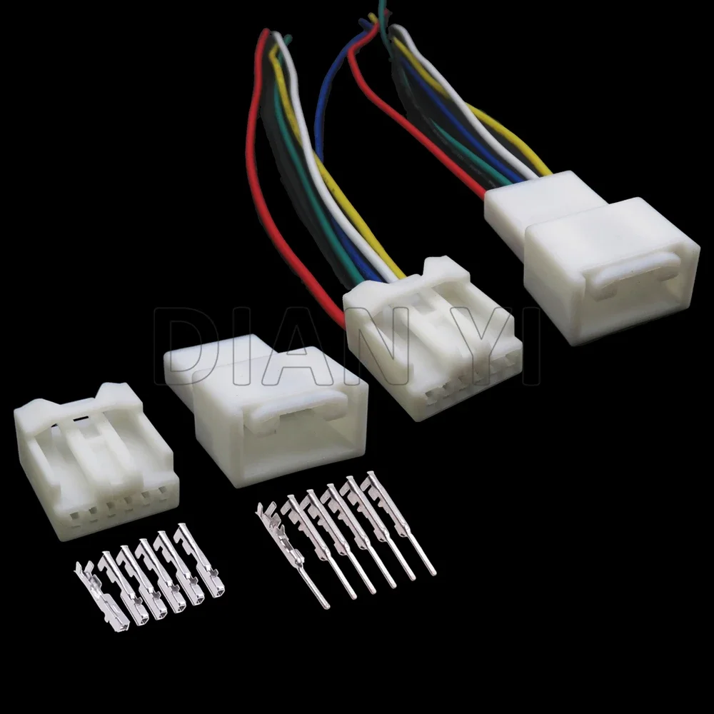 1 Set 6 Way AC Assembly Automotive Wire Socket For Toyota Lexus 6098-2303 6098-2218 Auto Electrical Connector with Cables