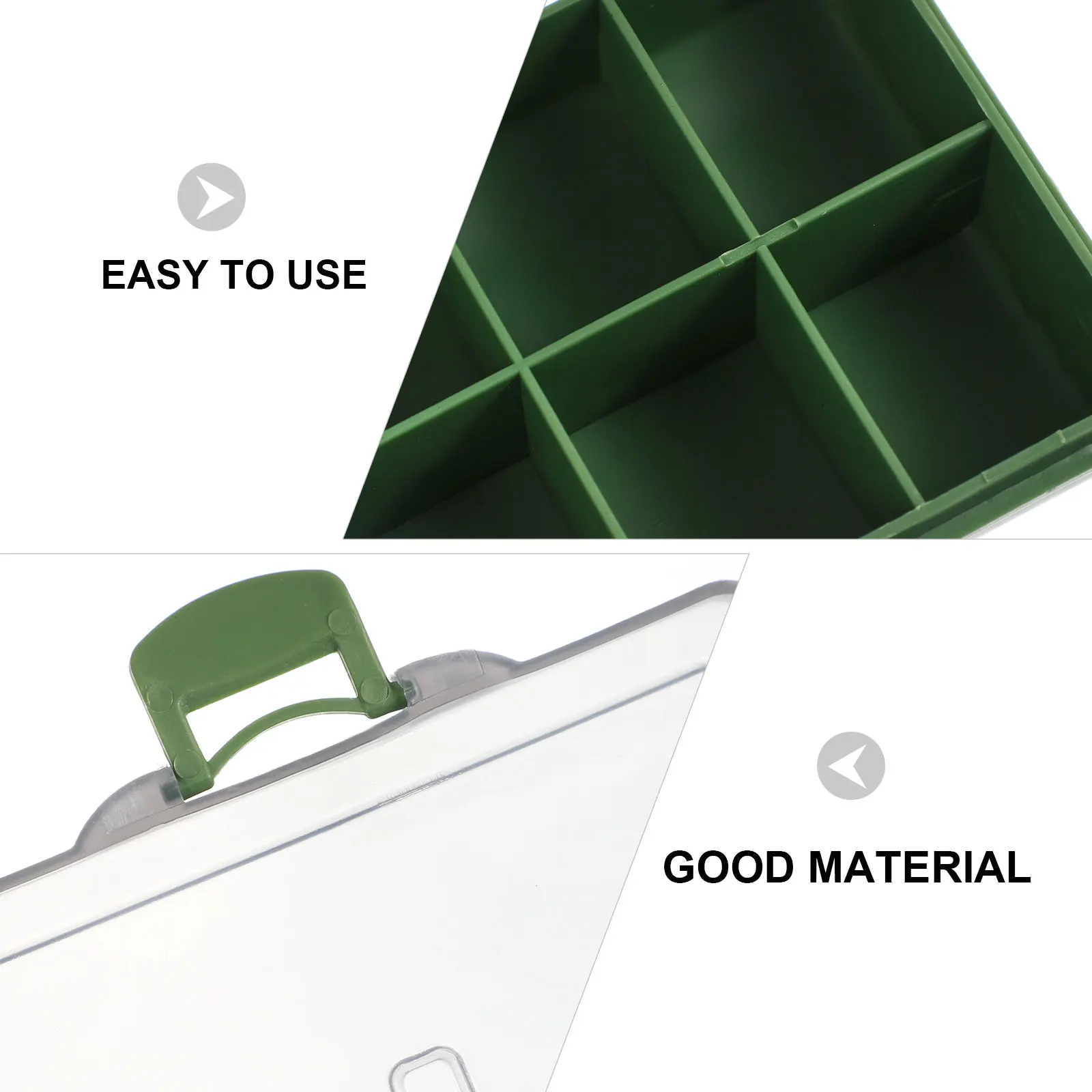 

2Pcs Fishing Tackle Box Bait Storage Container Organized Lure Tray with Clear Lid Compact Design for Outdoor Fishing Accessories