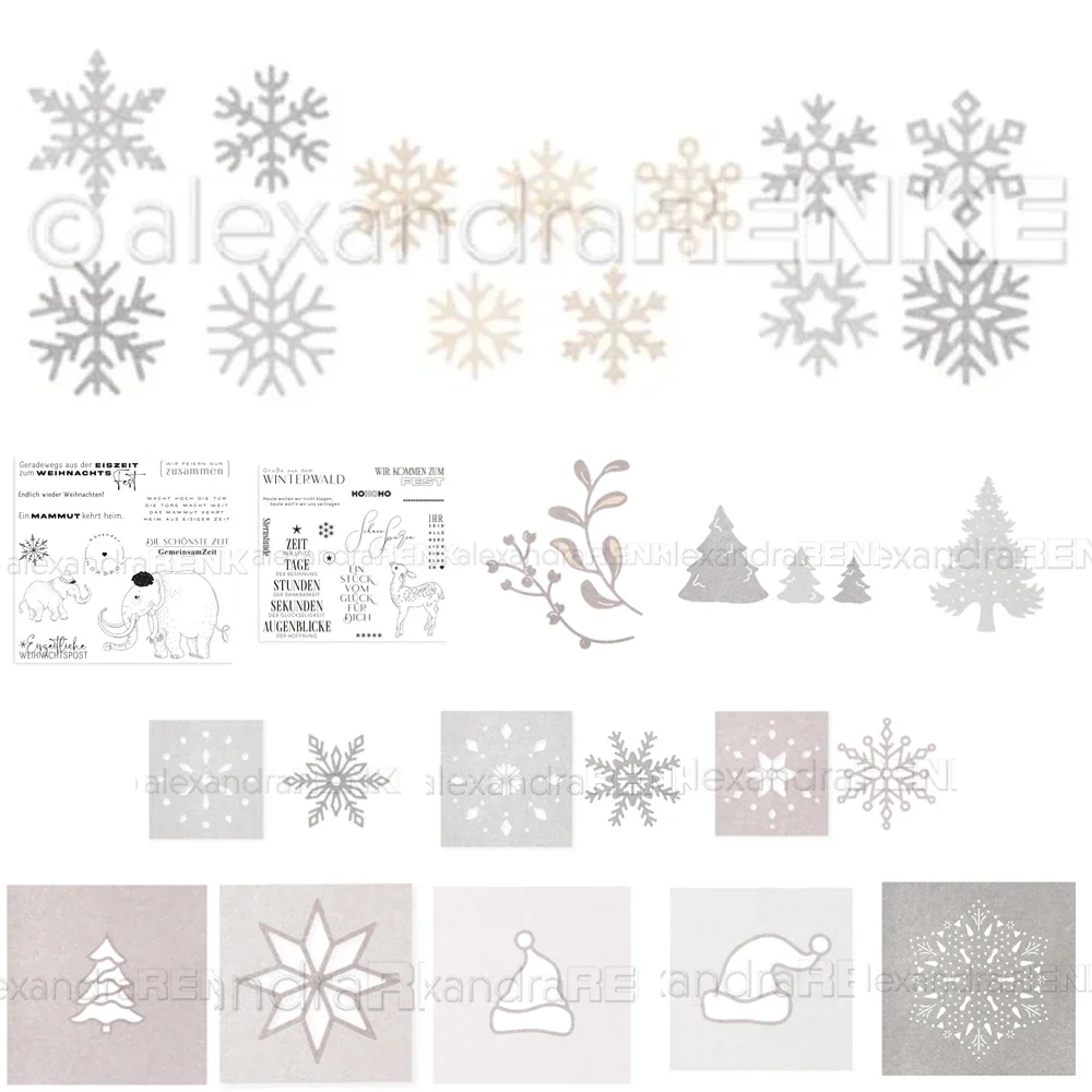 Snow Cutting Dies & Stamps & Stencil Scrapbook Diary Decoration Stencil Embossing Template DIY Greeting Card Handmade