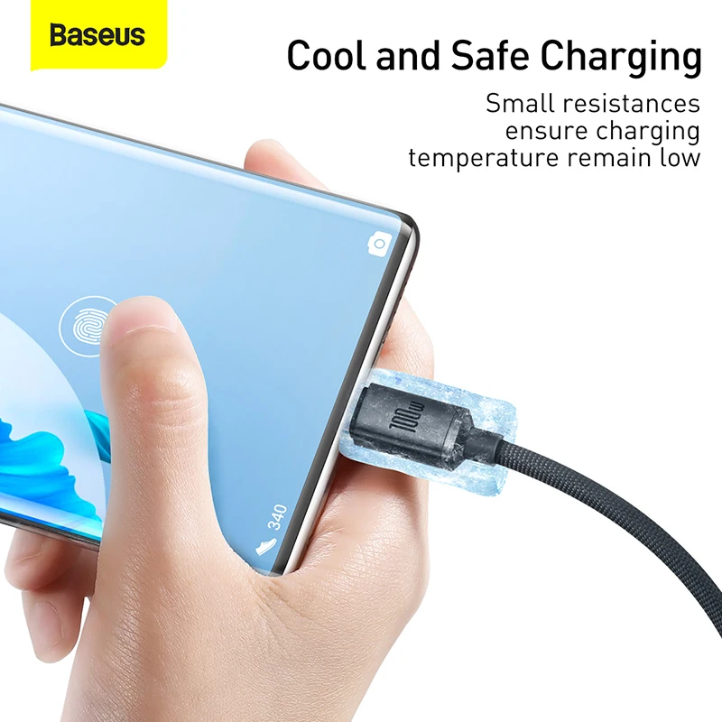 Baseus Crystal Shine Series Fast Charging Data Cable USB to Type-C 100W Or Type-C to Type-C 100W