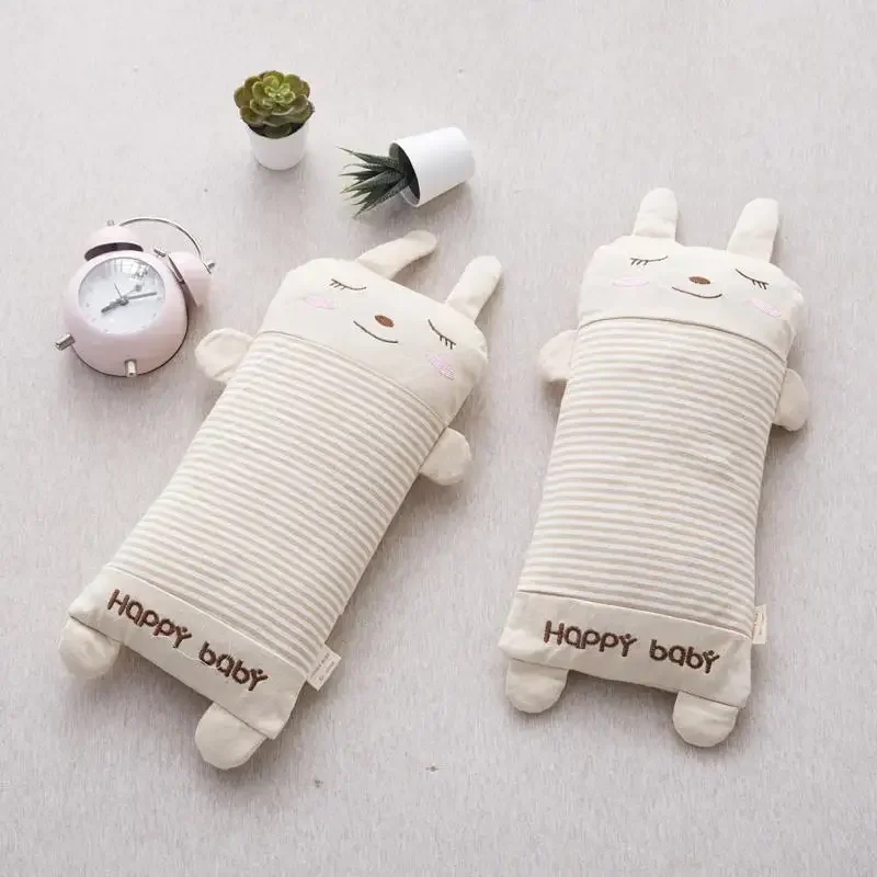 2025 new buckwheat pillow knitted cotton children's buckwheat shell pillow core neck protection special 25x40cm