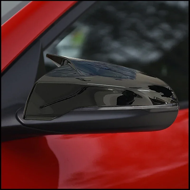 For Hyundai Veloster 2018 2019 2020 2021 2022 2023 Exterior Trim Adhesive Sticker ABS Rearview Side Mirror Cover Wing Cap