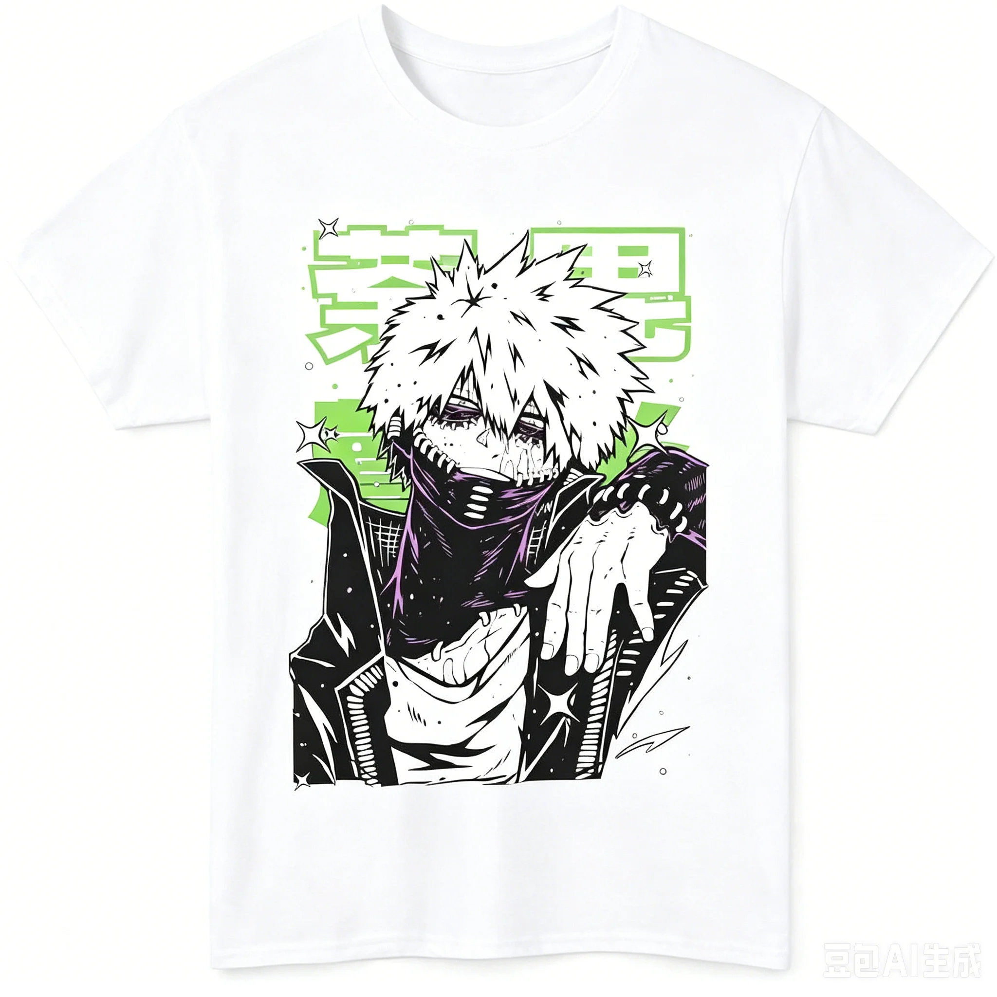 My Hero Dabi Academia T-Shirt Shirt Merch Casual Short Sleeved Shirt Tee.Jpg
