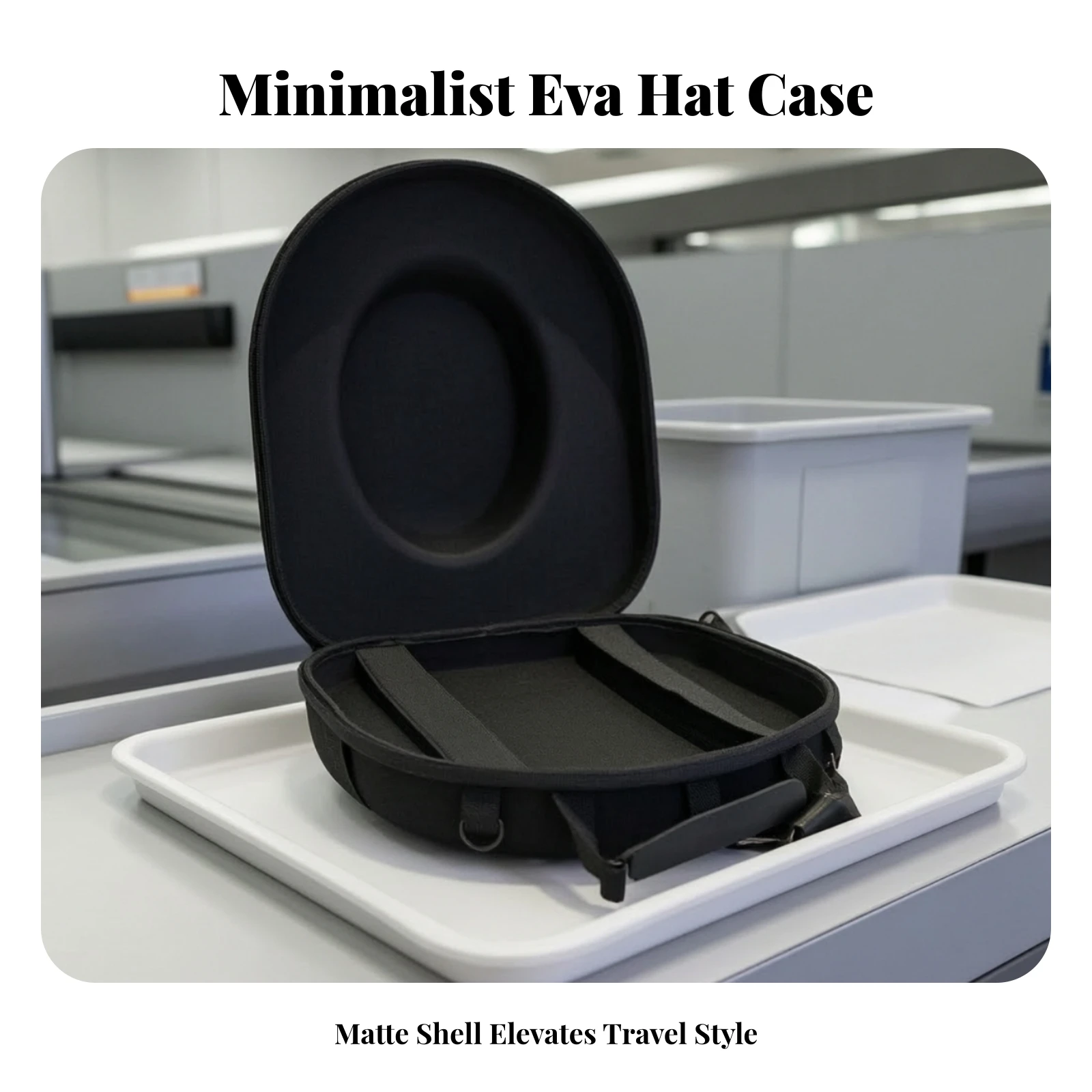 Hard-Shell Hat Bag Portable Hat Storage Bag Luggage Long-Lasting Compact for Travelers, Trips