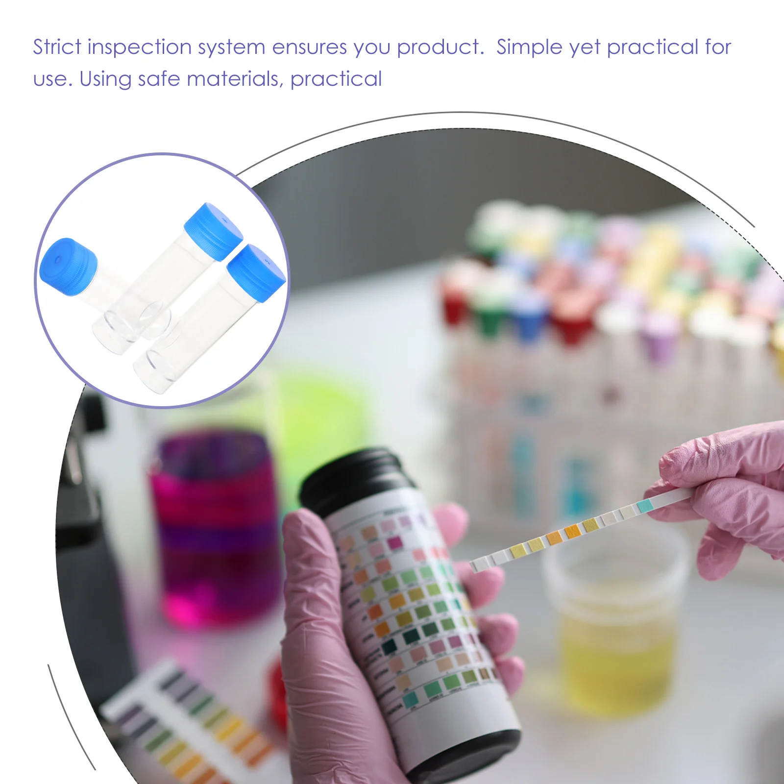 

20 Pcs Urine Cup Sample Sealed Container Cups Testing Disposable with Lids Plastic Specimen