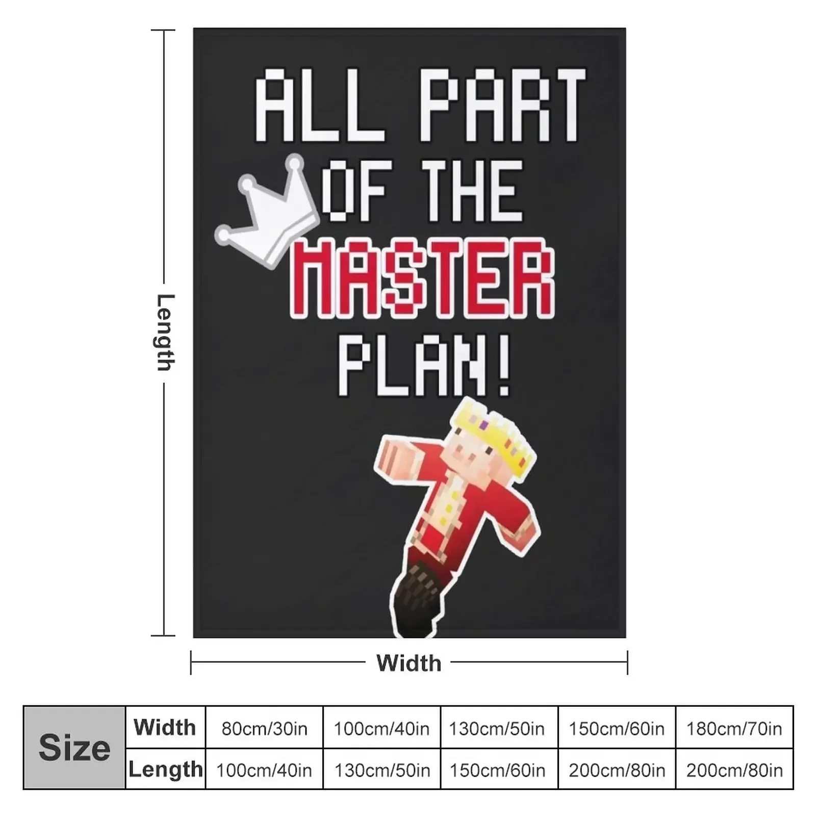 Technoblade ALL PART OF THE MASTER PLAN! Throw Blanket Stuffeds cosplay anime Luxury Brand Hairy Furrys Beach Blankets