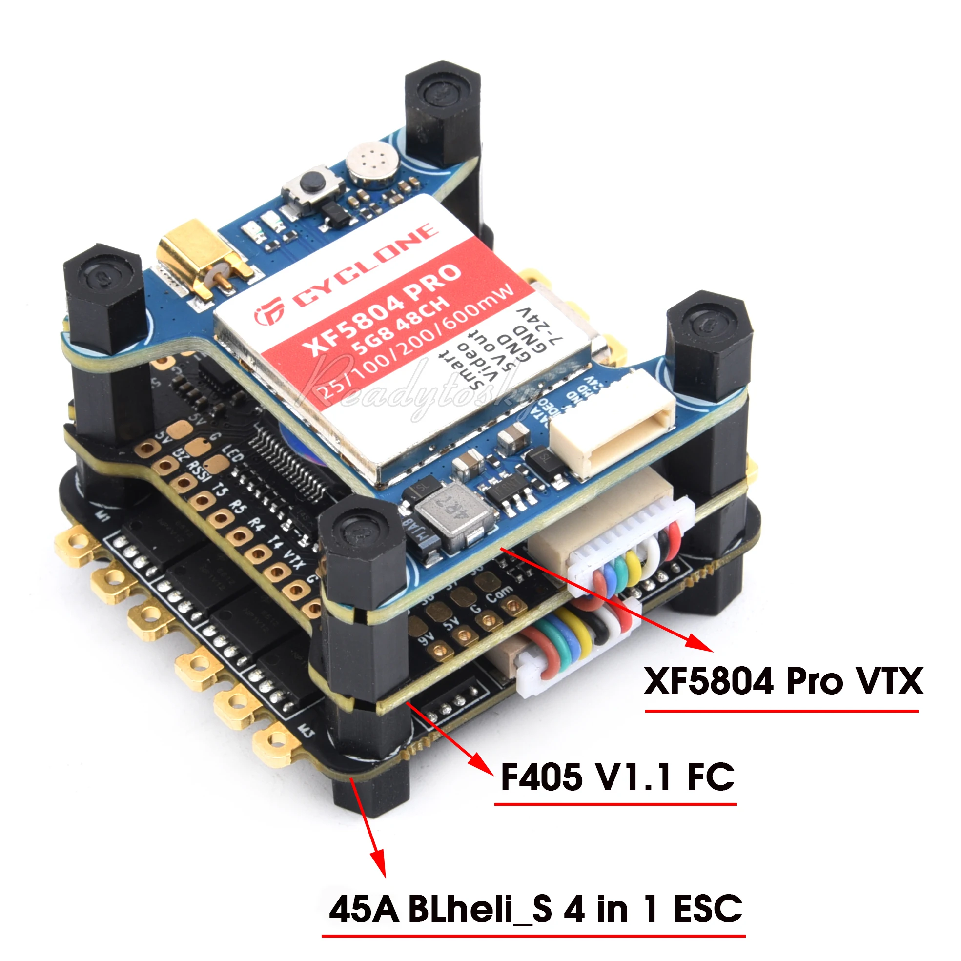 45A 4in1 ESC & F4 V3S Plus / F405 F4 V1.1 Flight Control / XF5804 PRO 48CH  For FPV RC Racer Freestyle Drone