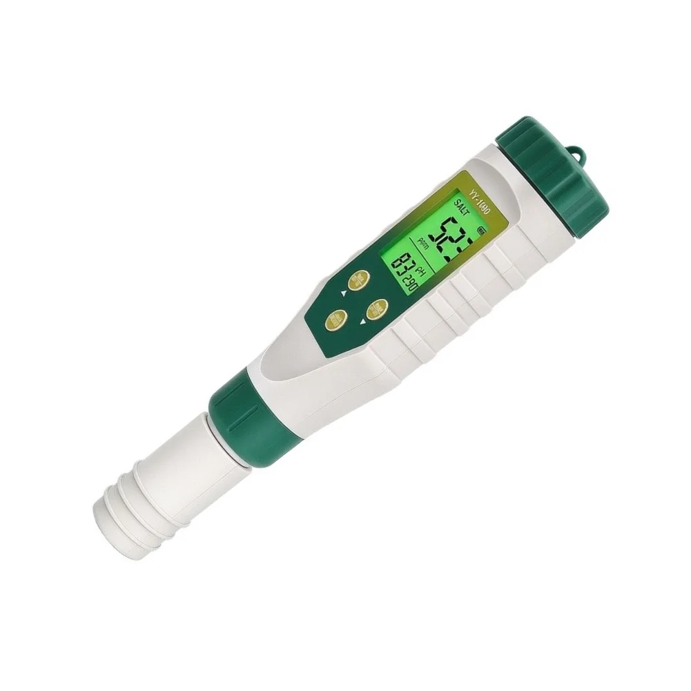 5-in-1 Water Parameter Tester for Aquariums and Pools Measures pH Salinity Temperature and ORP with Dual Power Option