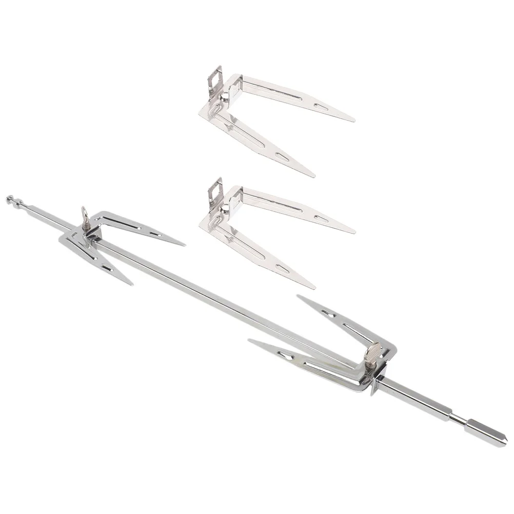 

1 Set Of Stainless Steel Rotating Chicken Roasting Forks For Oven Air Fryer Bbq Grill Tools Roast Turkey Meat Fish Spit Rods