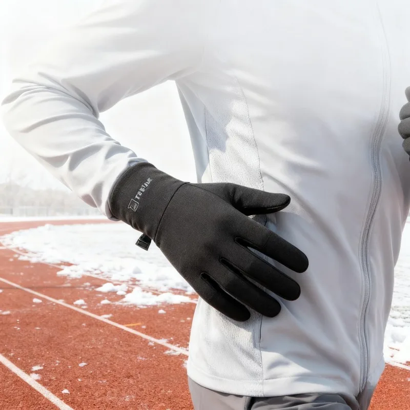 

Зимние перчатки для бега для мужчин и женщин, теплые флисовые перчатки для езды на велосипеде, водонепроницаемые аксессуары с сенсорным экраном