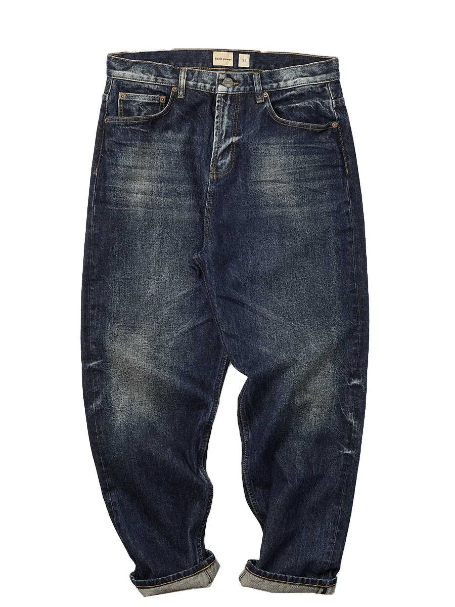 

Мужские джинсы из плотного денима с бамбуковым хлопком, прямые, повседневные, длинные, осенние, от американского модного бренда Heavyweight Cone