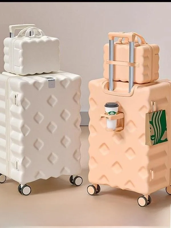 luggage-26-inch-women's-travel-carry-on-suitcase-high-aesthetic-value-student-password-box-with-four-way-rotating-wheels