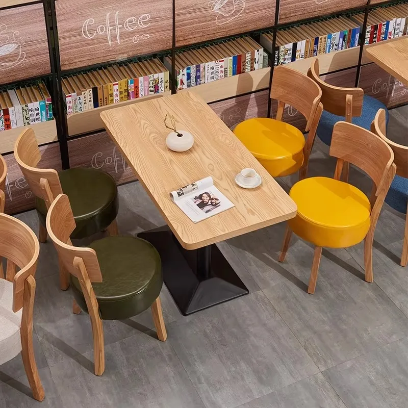 Modern Solid Wood Dining Table Set for Restaurant Hotel Outdoor & Home Bar-Eco-Friendly Commercial Furniture