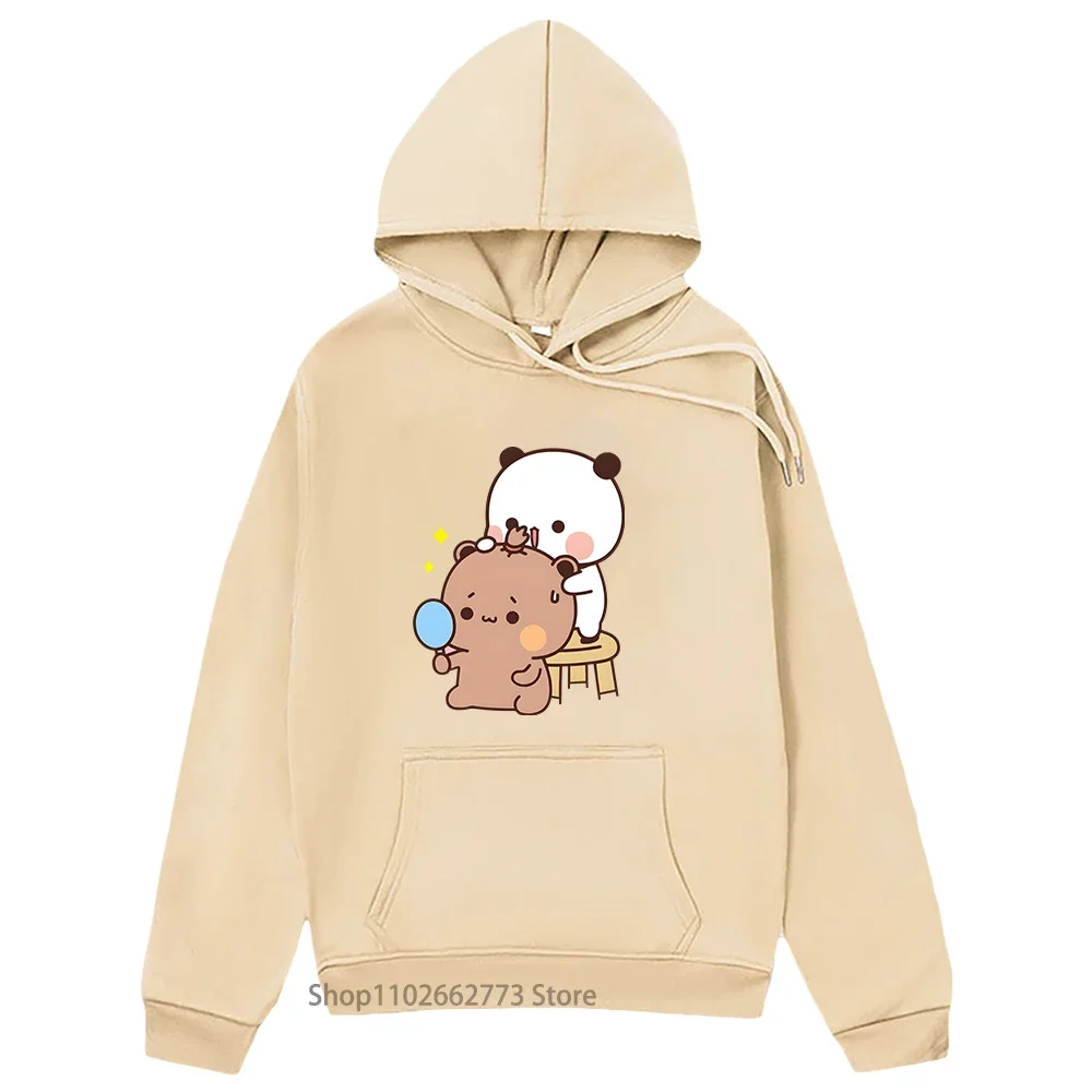 

Girls Kawaii Graphic Hoodie Bubu Dudu Print Sweatshirt Cartoon Panda Bear Clothes Men's Clothing for Women Y2k Clothes Spring