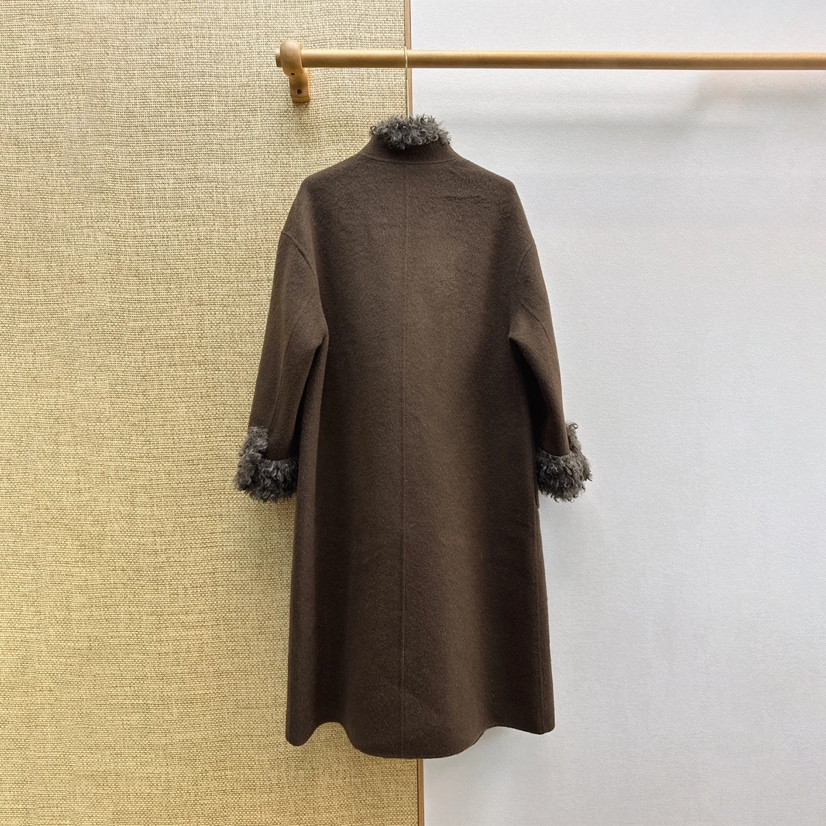2026 high-quality women's retro button double-sided wool coat--26930218