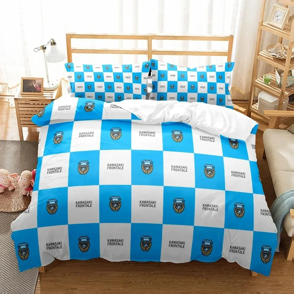 Japan Kawasaki Frontale Children Bedding Set King Queen Twin Single Size Duvet Cover Pillow Cases Football Bed Linen Set