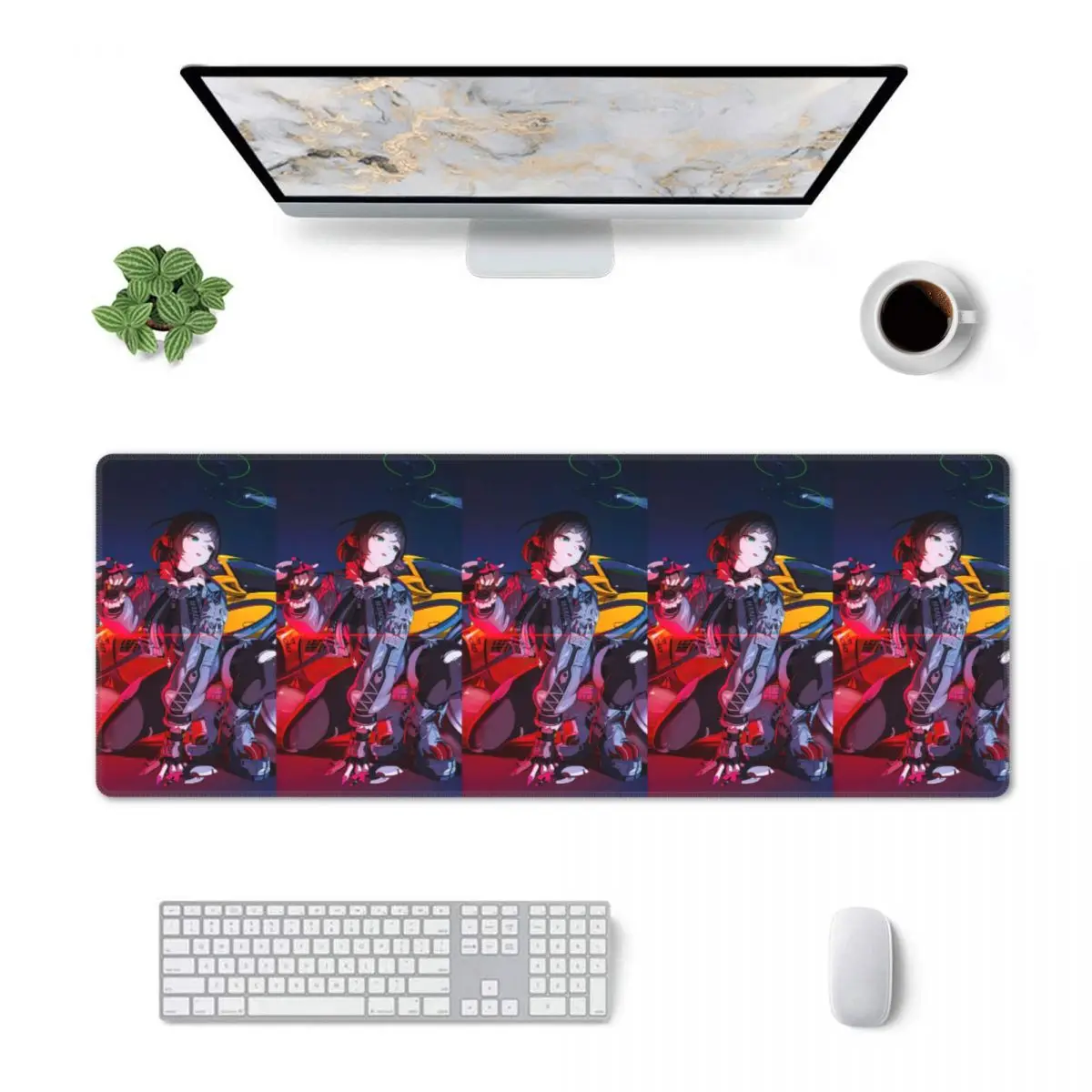 Large Mouse Pad Kawaii Anime Girl Jane Doe Cartoon Gamer PC Laptop Mats Keyboard Carpet Computer Gaming Office Desk Mat