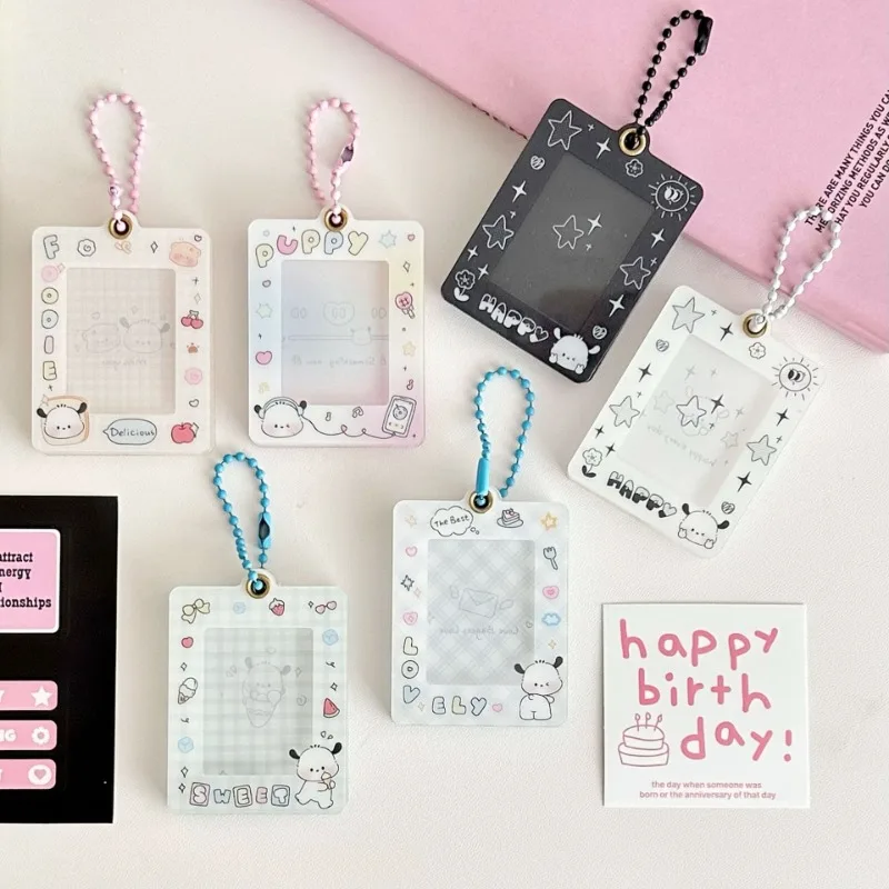 Cute Dog Practical Hot Sell One Inch Magnetic Acrylic ID Card Cover Brick Desktop Protection Card Film Card Cover