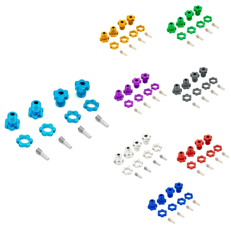 M05K 4Pcs 17Mm Hex Nuts Splined Wheel Hubs 5353X For RC Traxxas 1/10 E-MAXX Summit E-REVO REVO 3.3 Slayer Pro 4X4