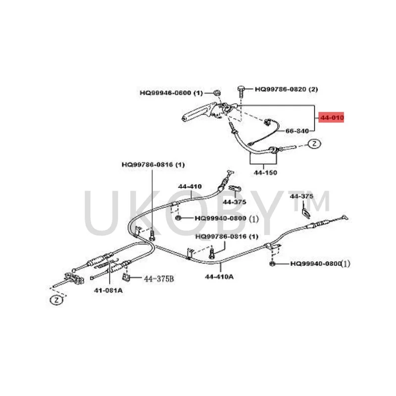 GG2M44010BL1 Suitable for Ma zd a Haifu Xingfu Meilai Pulima Parking system parking handle assembly