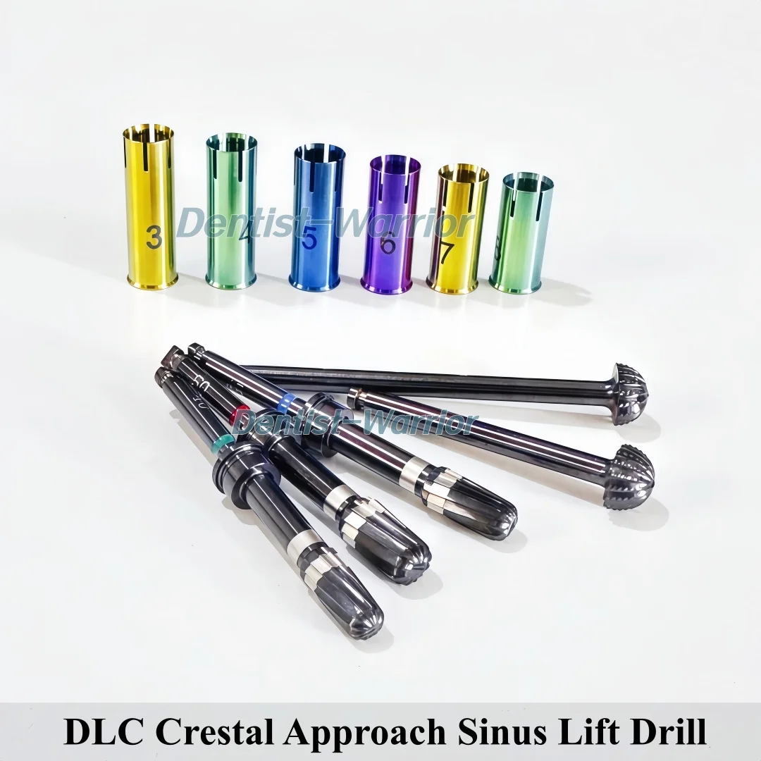 DLC Dental Coated Sinus Lift Drills  Reamer Stoppers Crestal Approach Perforate Sinus Membrane Lifting Lifeter Drill Kit