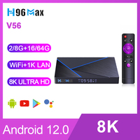 H96Max V56 RK3566 Android TV Box Smart TV Box HDR 4K Media Player 2.4G/5G WiFi BT4.0 1000M LAN 4k@60fps 8GB 64GB Set Top Box