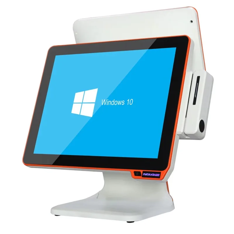 2026 Hot 15inch All-in-one POS System Dual Screen Cash Register Windows Tablet POS Machine For Supermarket Restaurant Billing Ma