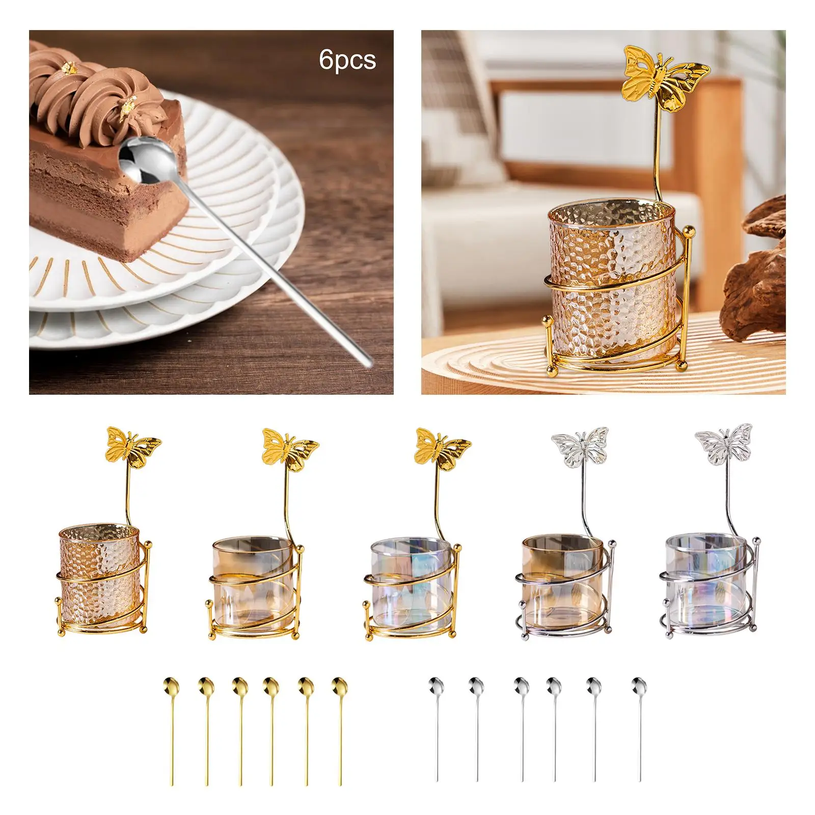 Coffee Spoon Storage Rack,Drink Forks Storage Container Dessert Forks Holder Flatware Organizer,for Kitchen Home Cafe