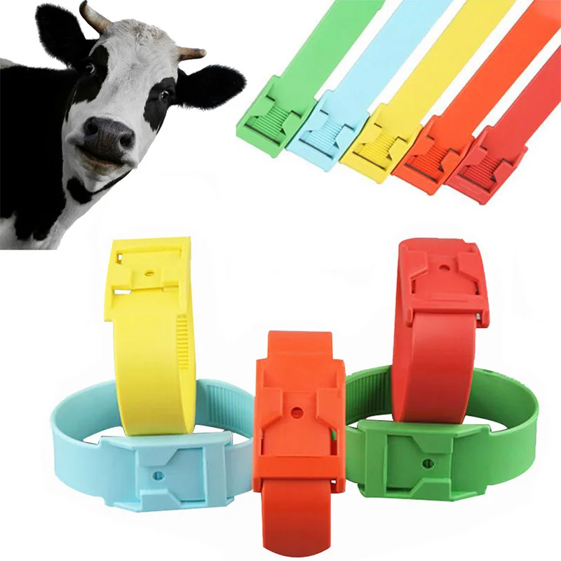 

5/10PCS Wear‑Resistant 6 Colors Cattle Identification Tape Cattle Livestock Tape ID Cattle Marking Ring for Farm Livestock